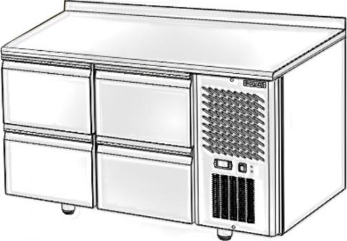 Холодильный стол TM2GN-22-G (среднетемпературный)