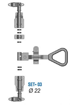 Запорный механизм SET-03 Ø22 (ручка TIR)