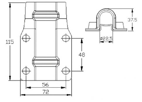 Хомут для крепления труб 22 мм (00441)